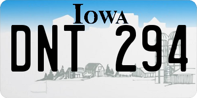 IA license plate DNT294