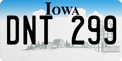 IA license plate DNT299