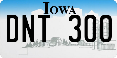 IA license plate DNT300