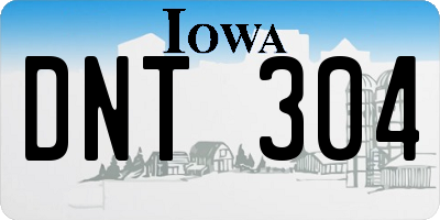IA license plate DNT304