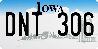IA license plate DNT306
