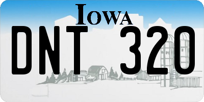 IA license plate DNT320