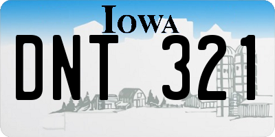 IA license plate DNT321