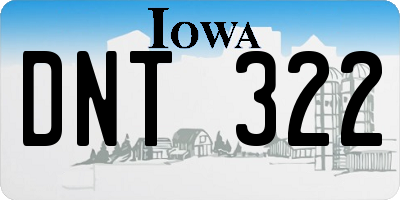 IA license plate DNT322