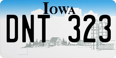 IA license plate DNT323