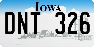 IA license plate DNT326