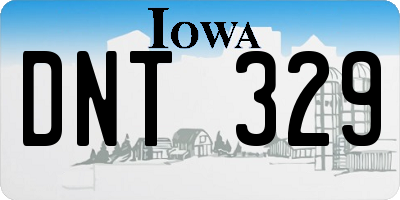 IA license plate DNT329