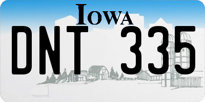 IA license plate DNT335