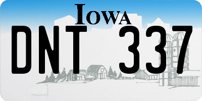 IA license plate DNT337