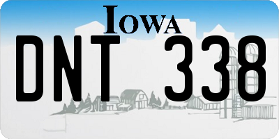 IA license plate DNT338