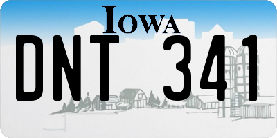 IA license plate DNT341