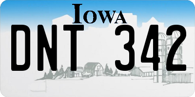 IA license plate DNT342
