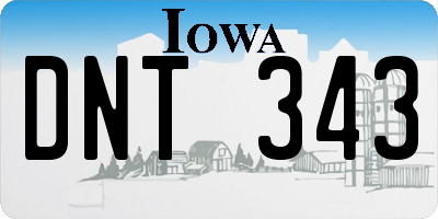 IA license plate DNT343