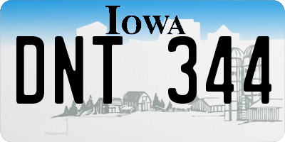 IA license plate DNT344