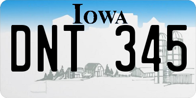 IA license plate DNT345