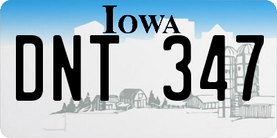 IA license plate DNT347