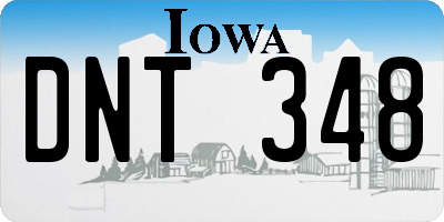 IA license plate DNT348