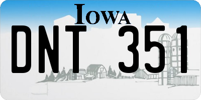 IA license plate DNT351