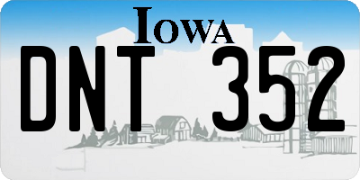 IA license plate DNT352