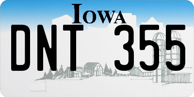 IA license plate DNT355