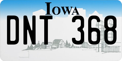 IA license plate DNT368