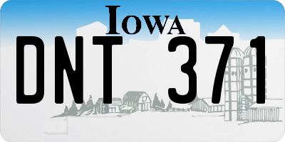 IA license plate DNT371