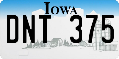 IA license plate DNT375