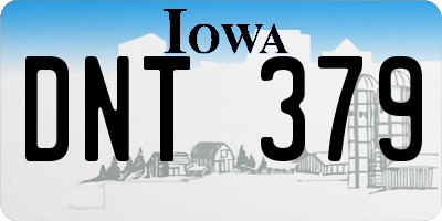 IA license plate DNT379
