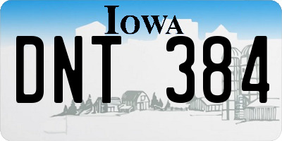 IA license plate DNT384