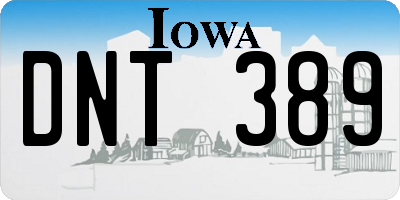 IA license plate DNT389