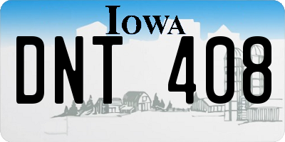 IA license plate DNT408