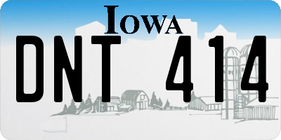 IA license plate DNT414