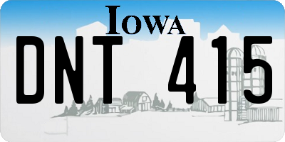 IA license plate DNT415