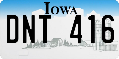 IA license plate DNT416