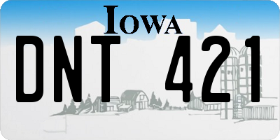 IA license plate DNT421