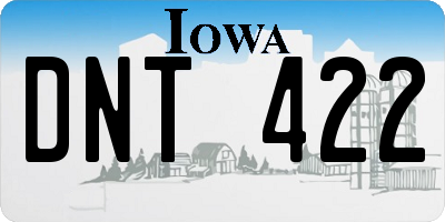 IA license plate DNT422