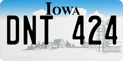 IA license plate DNT424
