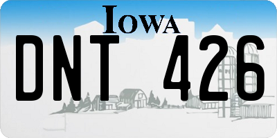 IA license plate DNT426