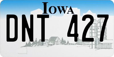 IA license plate DNT427