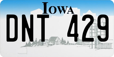 IA license plate DNT429