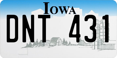 IA license plate DNT431
