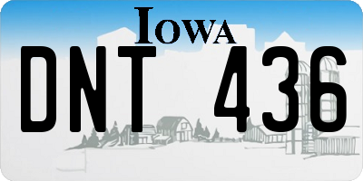 IA license plate DNT436