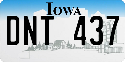IA license plate DNT437