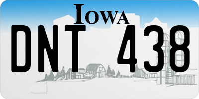 IA license plate DNT438