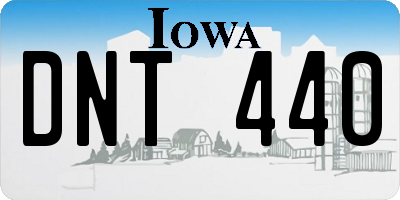 IA license plate DNT440