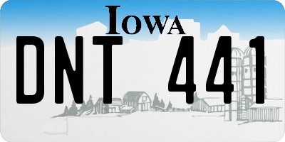 IA license plate DNT441