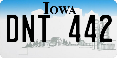 IA license plate DNT442