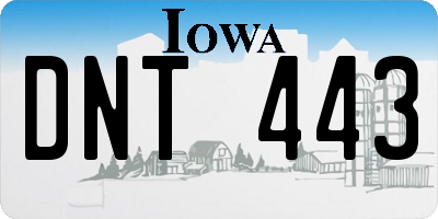 IA license plate DNT443