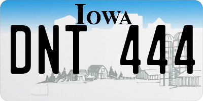 IA license plate DNT444