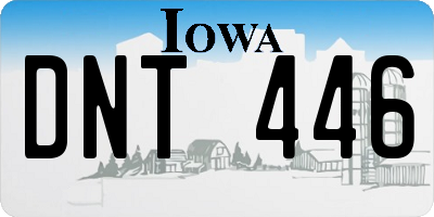 IA license plate DNT446